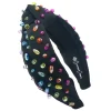 Adult Size Black Headband with Rainbow Beads-Brianna Cannon Online