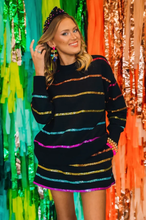Adult Size Black Headband with Rainbow Beads-Brianna Cannon Online