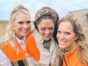 Adult Size Camo Headband with Orange Crystals-Brianna Cannon Fashion