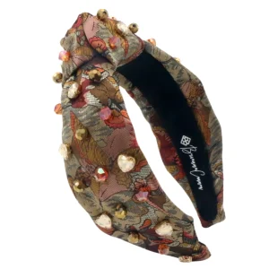 Adult Size Floral Butterfly Headband With Crystals-Brianna Cannon Fashion