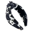 Adult Size Monochrome Black Floral Headband with Black Beads-Brianna Cannon Best