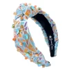 Adult Size Mosaic Headband with Blue & Orange Crystals-Brianna Cannon New