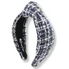 Adult Size Navy, Gold & White Tweed Headband-Brianna Cannon Outlet