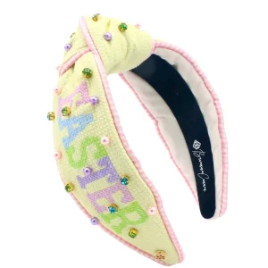 Adult Size Pastel Yellow EASTER Cross Stitch Headband-Brianna Cannon Online