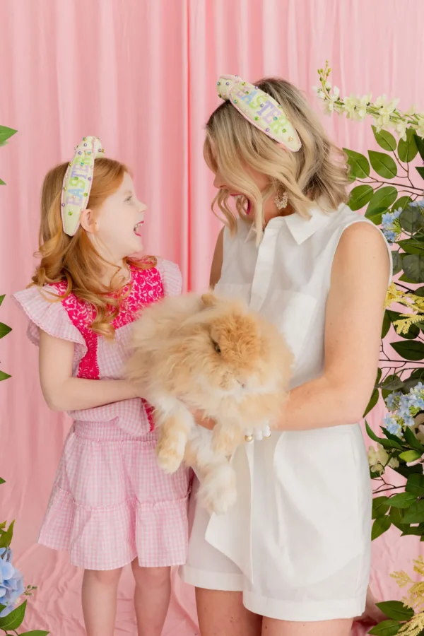 Adult Size Pastel Yellow EASTER Cross Stitch Headband-Brianna Cannon Online