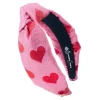 Adult Size Pink & Red Hearts Shimmer Headband-Brianna Cannon Best
