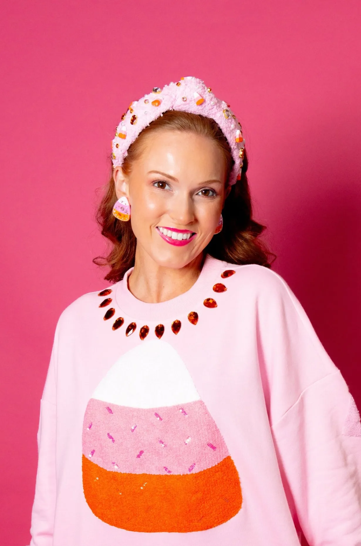 adult_size_pink_candy_cor_4.webp Adult Size Pink Candy Corn Headband with Crystals-Brianna Cannon Sale