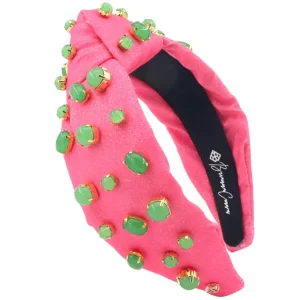 Adult Size Pink Shimmer Headband with Jade Stones-Brianna Cannon Online