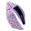 Adult Size Shimmer Headband with Hand-Sewn Crystals in Purple-Brianna Cannon Clearance