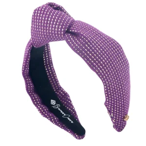Adult Size Solid Tweed and Gold Headband in Purple-Brianna Cannon Fashion