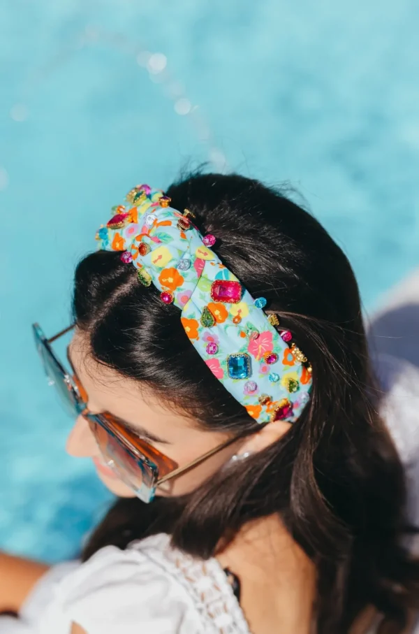 Adult Size Tropics Floral Headband With Crystals-Brianna Cannon Hot