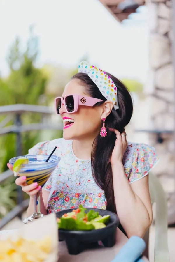 Adult Size White Headband with Rainbow Beads-Brianna Cannon Discount