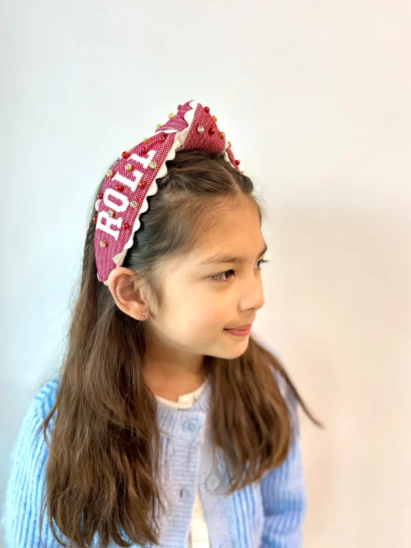 Alabama Child Size ROLL TIDE Cross Stitch Headband-Brianna Cannon Clearance