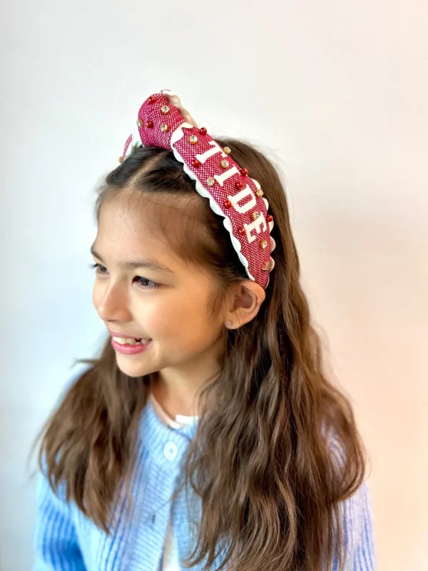 Alabama Child Size ROLL TIDE Cross Stitch Headband-Brianna Cannon Clearance