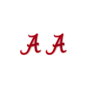Alabama Crimson & White A Studs-Brianna Cannon Clearance