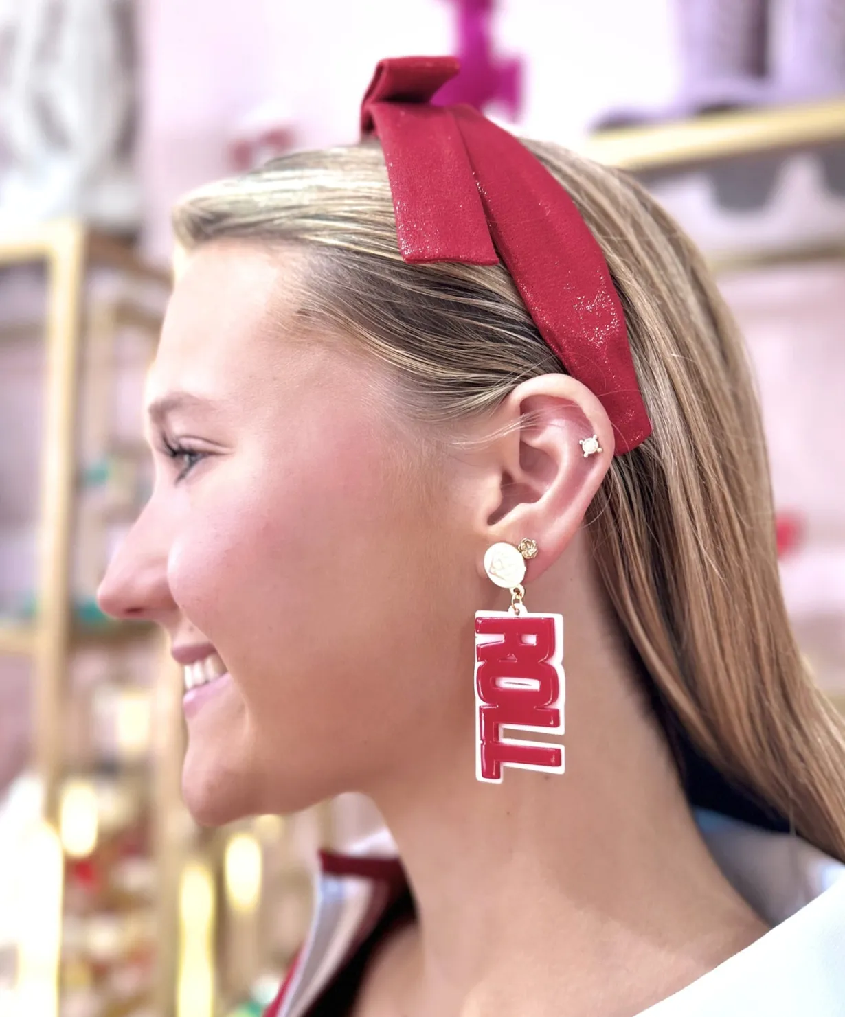 alabama_crimson__white_ro_1.webp Alabama Crimson & White ROLL TIDE Earrings-Brianna Cannon Fashion