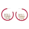 Alabama Crimson Pavé Hoop Earrings-Brianna Cannon Hot
