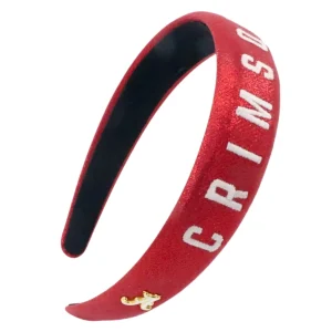 Alabama Crimson Thin Embroidered Headband-Brianna Cannon New