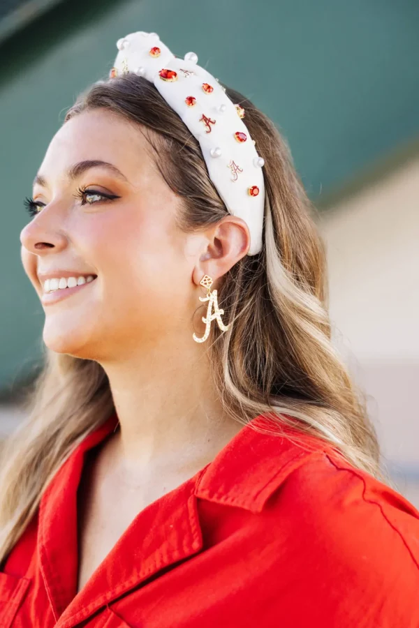 Alabama Gold A Earring with BC Logo-Brianna Cannon Best