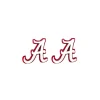 Alabama White & Crimson Glitter A Studs-Brianna Cannon Best