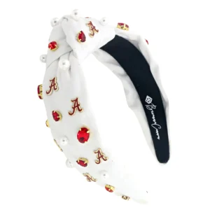Alabama White Logo Headband-Brianna Cannon Fashion