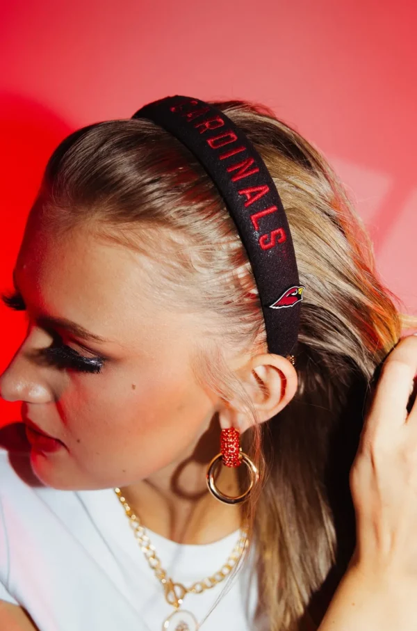 Arizona Cardinals Thin Embroidered Headband-Brianna Cannon Clearance
