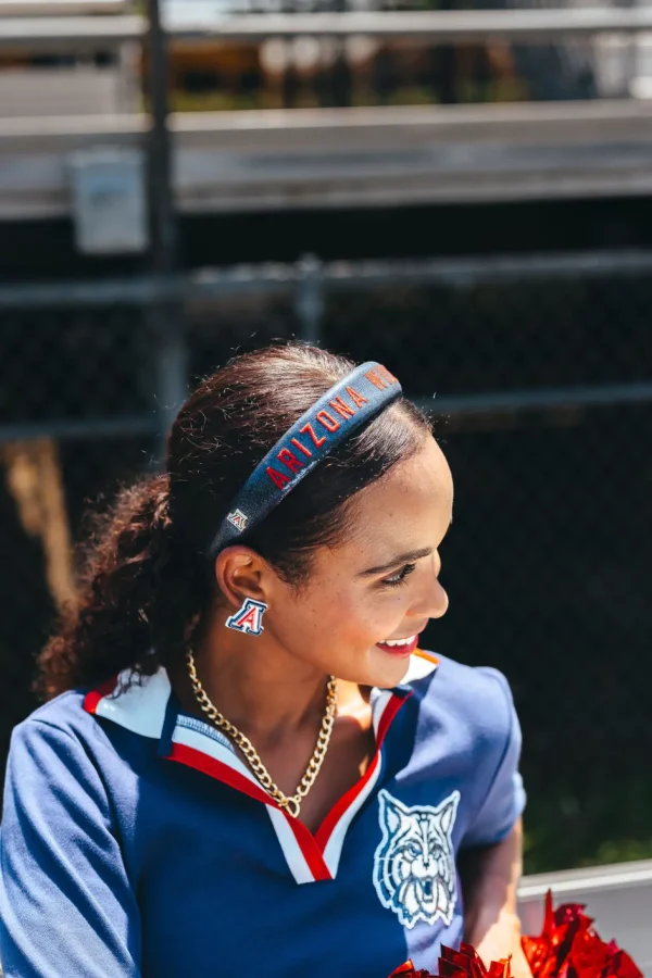 Arizona Navy Thin Embroidered Headband-Brianna Cannon Hot