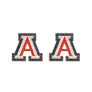 Arizona Pavé Logo Studs-Brianna Cannon Sale