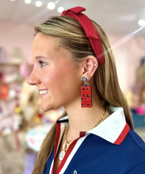 Arizona Red BEAR DOWN Earrings-Brianna Cannon Outlet