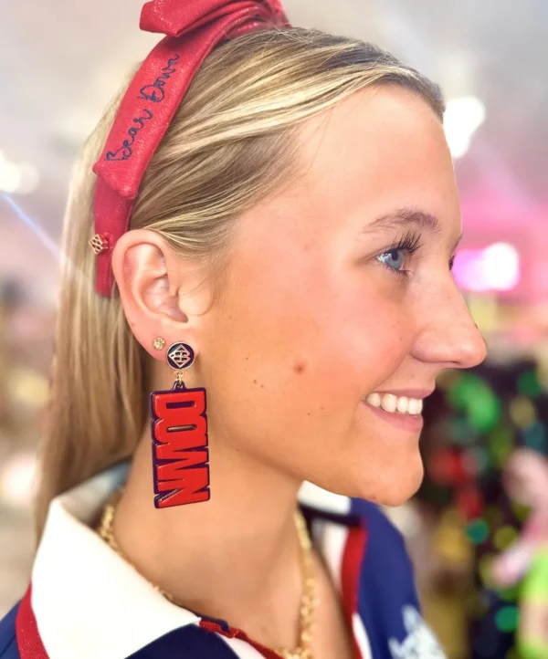 Arizona Red BEAR DOWN Earrings-Brianna Cannon Outlet
