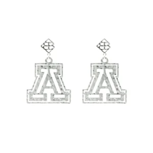 Arizona Silver Logo Earring with BC Logo-Brianna Cannon Fashion