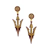 Arizona State Gold Glitter Logo Earrings-Brianna Cannon Hot
