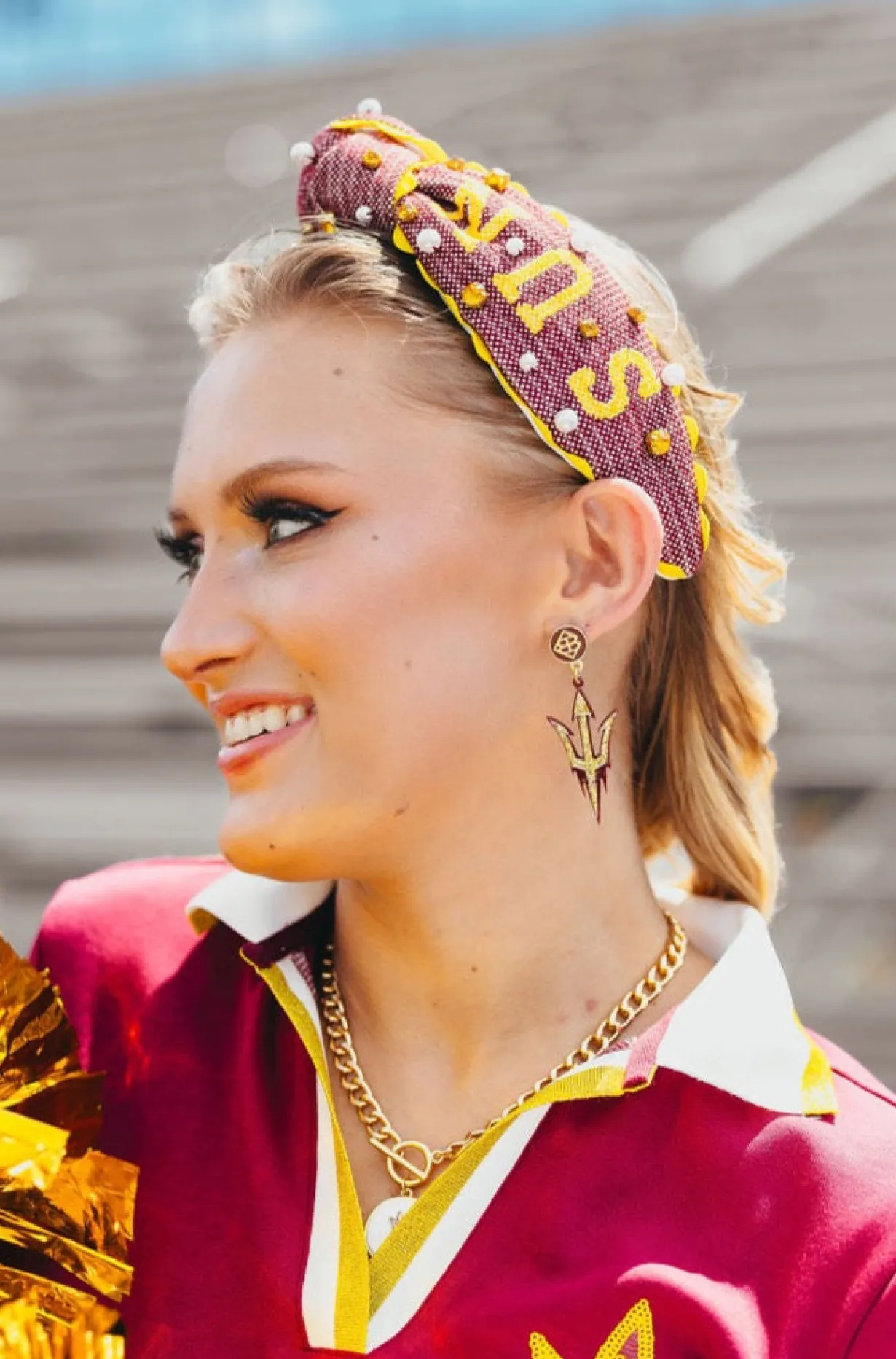 arizona_state_gold_glitte_1.webp Arizona State Gold Glitter Logo Earrings-Brianna Cannon Hot