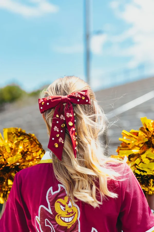 Arizona State Maroon Bow Barrette-Brianna Cannon Clearance