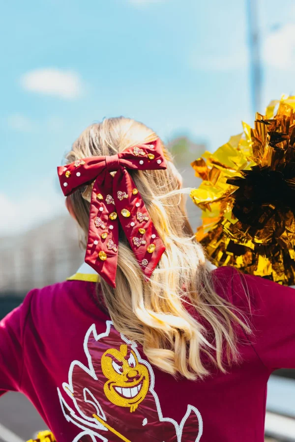 Arizona State Maroon Bow Barrette-Brianna Cannon Clearance