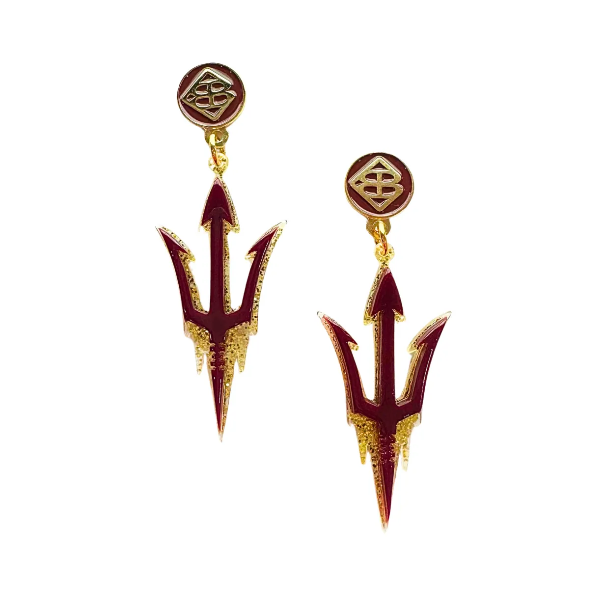 arizona_state_maroon_logo_0-1.webp Arizona State Maroon Logo Earrings-Brianna Cannon New