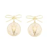 Arizona State Pearl Bow Medallion Earrings-Brianna Cannon New