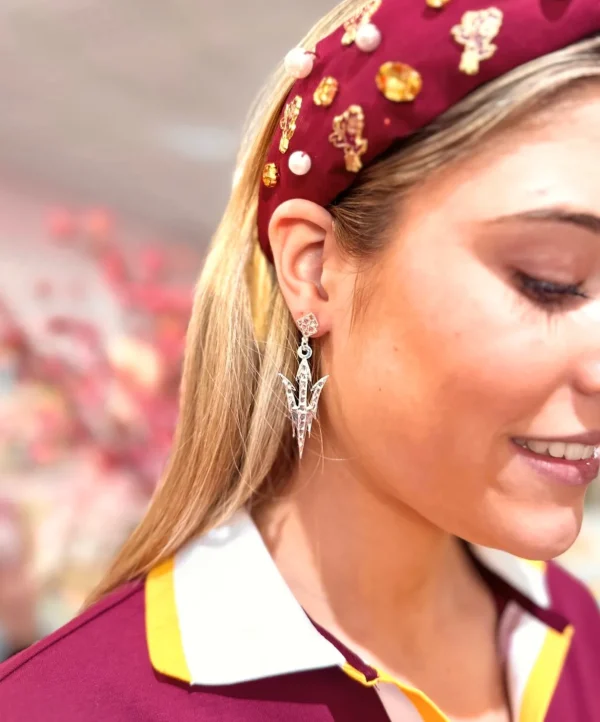 Arizona State Silver Logo Earring with BC Logo-Brianna Cannon Clearance