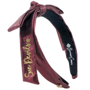Arizona State Sun Devils Thin Embroidered Ribbon Bow Headband-Brianna Cannon New