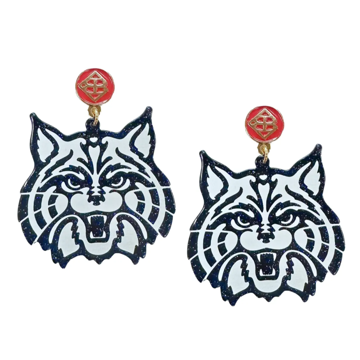 arizona_wildcat_earring_0.webp Arizona Wildcat Earring-Brianna Cannon Discount