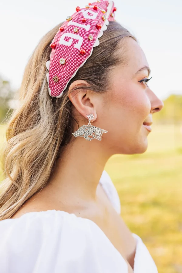 Arkansas Adult Size WOOO PIG Cross Stitch Headband-Brianna Cannon Sale