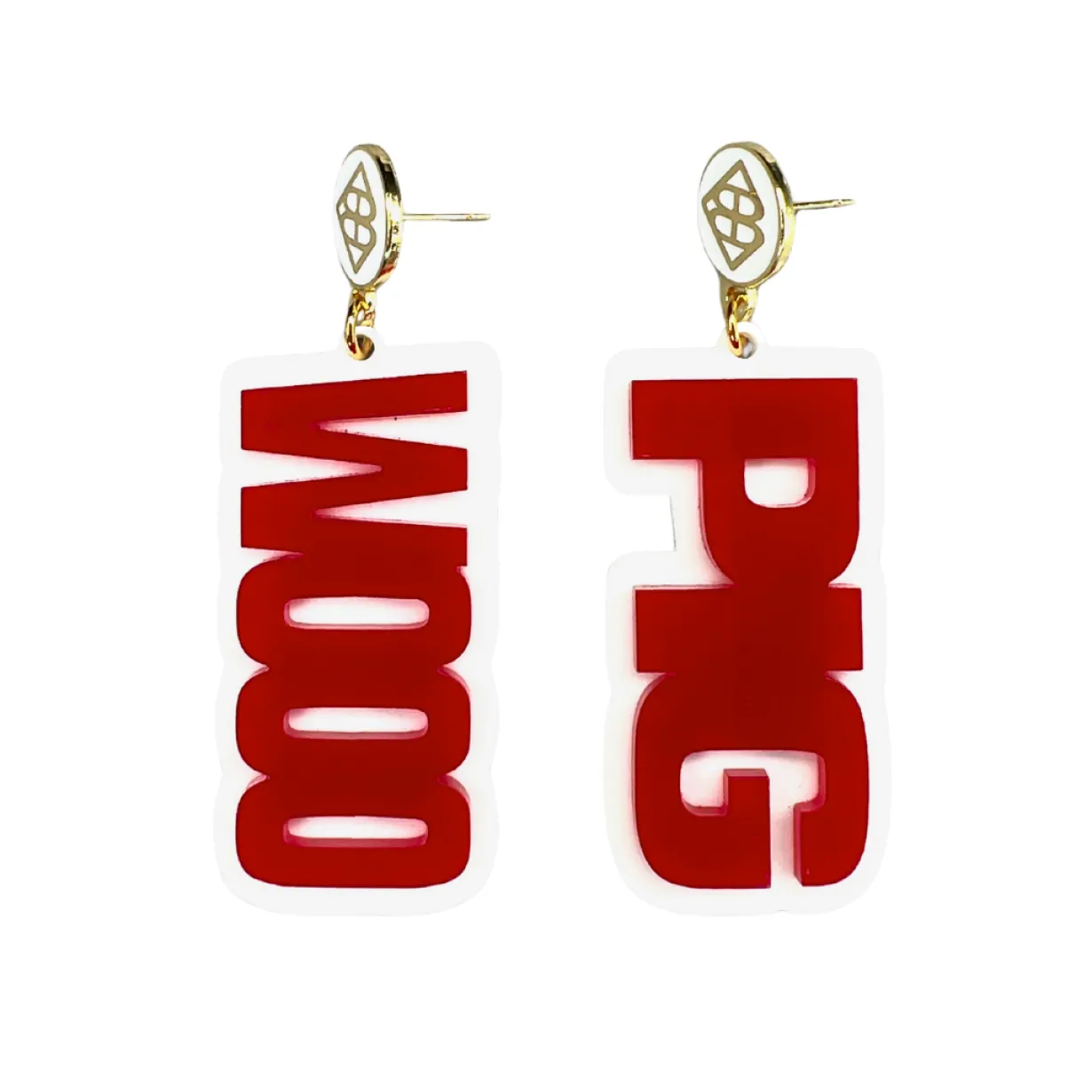 arkansas_cardinal_red_woo_0-2.webp Arkansas Cardinal Red WOOO PIG Earrings-Brianna Cannon Discount