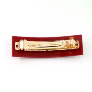 Arkansas Cardinal Red WOOO PIG Rectangle Barrette Clip-Brianna Cannon New