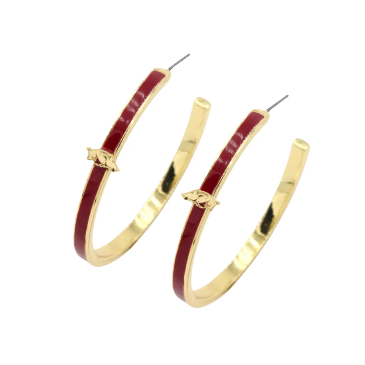 arkansas_logo_hoop_earrin_0.webp Arkansas Logo Hoop Earrings-Brianna Cannon Clearance