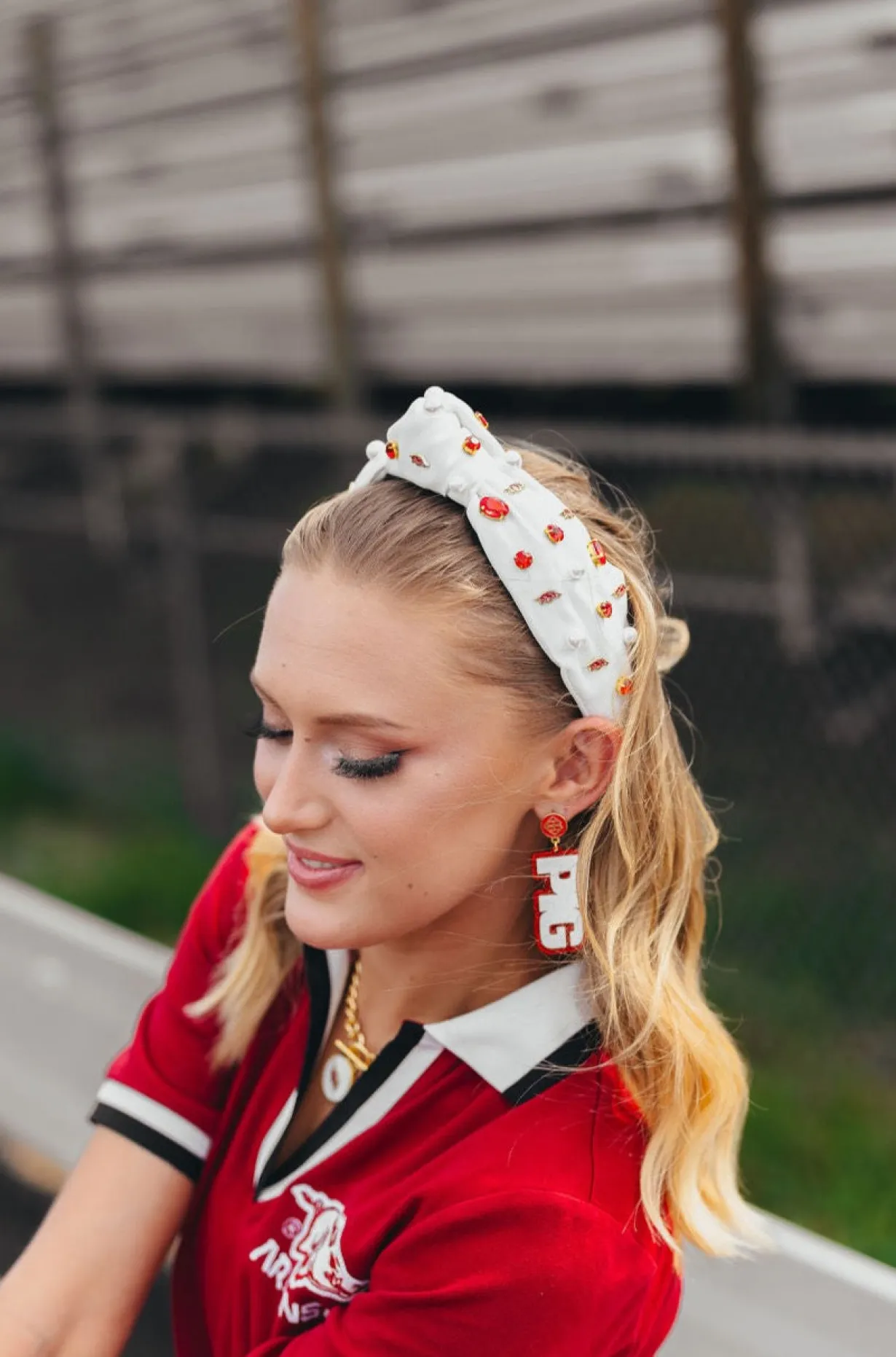 arkansas_white_logo_headb_3.webp Arkansas White Logo Headband-Brianna Cannon Discount