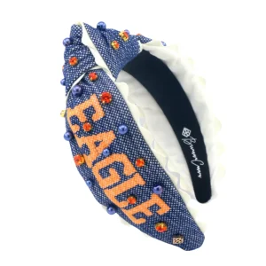 Auburn Adult Size WAR EAGLE Cross Stitch Headband-Brianna Cannon Outlet