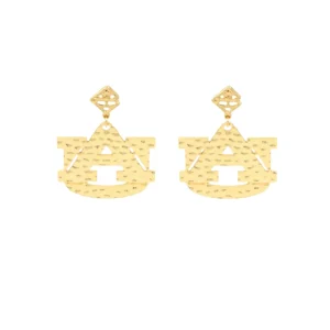 Auburn Gold Logo Earring with BC Logo-Brianna Cannon Outlet