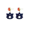 Auburn Mini Navy AU Logo Earrings-Brianna Cannon New