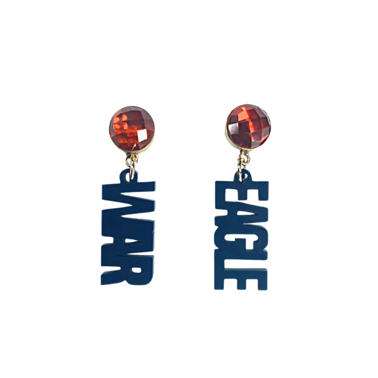 auburn_mini_navy_war_eagl_0.webp Auburn Mini Navy WAR EAGLE Earrings-Brianna Cannon Discount