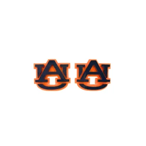 Auburn Navy & Orange AU Logo Studs-Brianna Cannon Best
